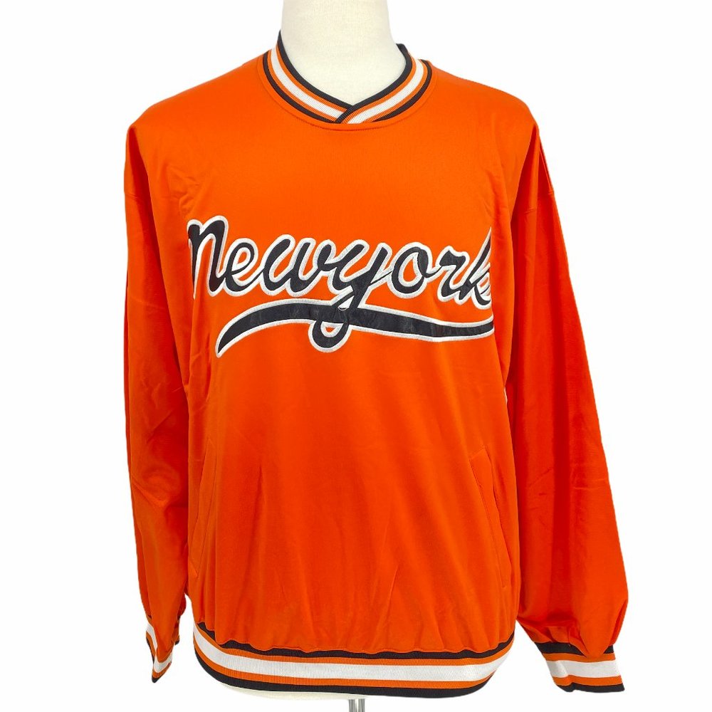 Vintage NEWS Men's New York Orange Nylon Pullover